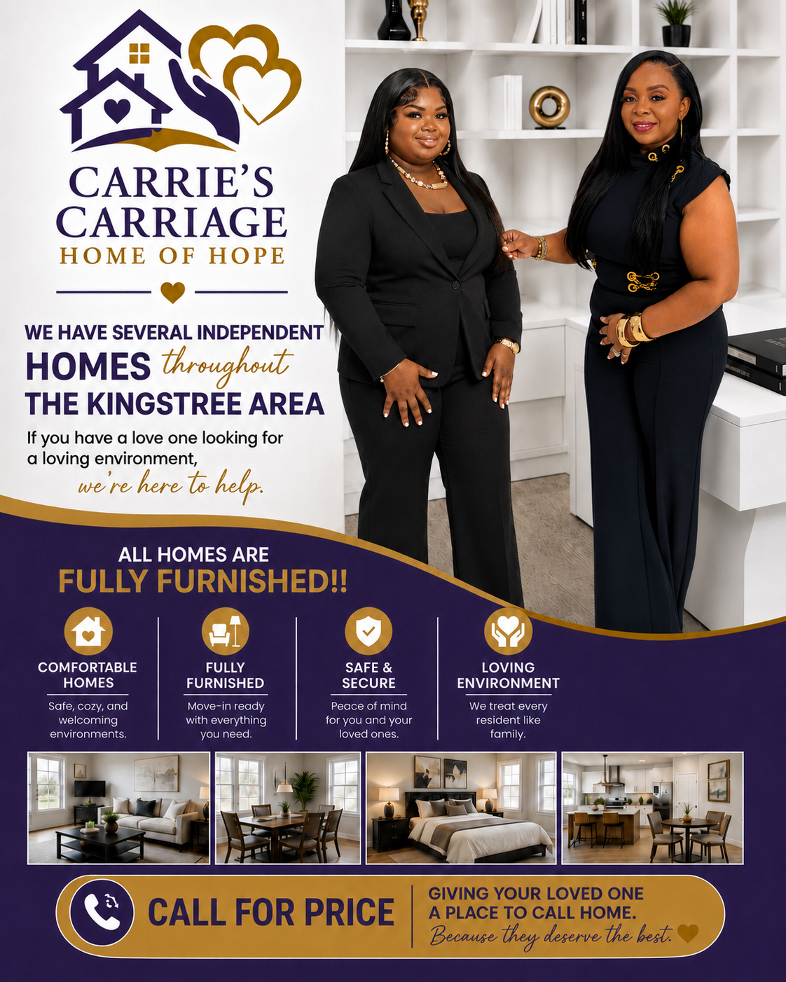Carrie's Carriage Home of Hope — fully furnished homes throughout the Kingstree area